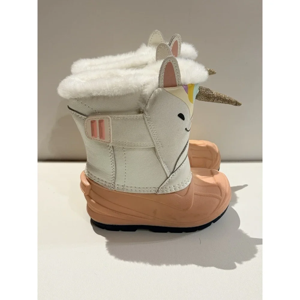 Toddler Frankie Unicorn Winter Boots White/Pink - Cat & Jack -‎ SIZE 6 NWOT
